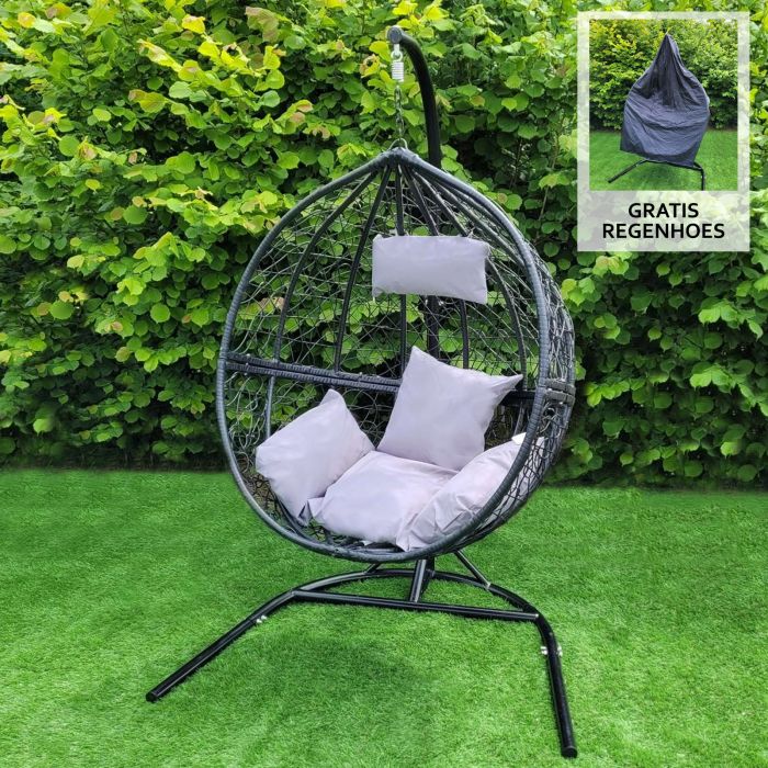 Winderig Verschillende goederen Huiswerk Hangstoel Egg chair - Zwart - Max: 150 kg | MonsterShop
