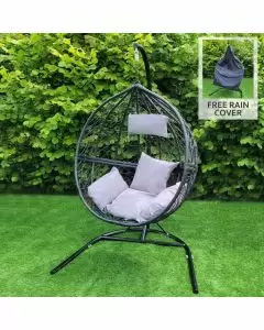 Hangstoel Egg chair - Zwart - Max: 150 kg