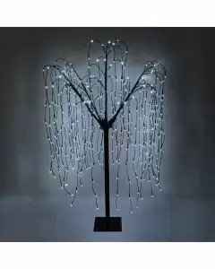 Pilträd på 180cm för utomhusbruk-Svart-400 kalla LED