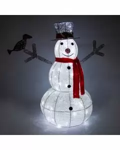 Festlig snögubbe på 89cm för utomhusbruk