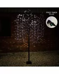 Wilgenboom LED kerstverlichting - Zwart - 240 m hoog - 800 witte lichtjes